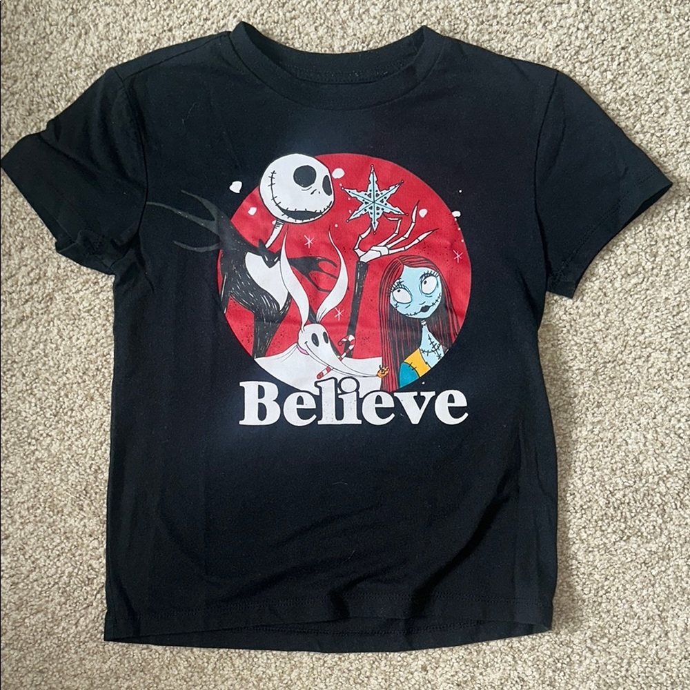 Kids The Nightmare Before Christmas T-Shirt 'Believe' Graphic Small (S)